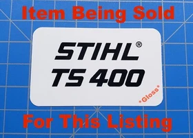 Vinyl Sticker for Stihl TS 400 Shroud Badge "Full Vinyl Overlay"