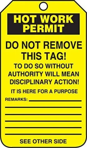 TCS372CTP ACCUFORM Cardstock Confined Space Legend Permit #2 TCS372CTP ACCUFORM Cardstock Confined Space Legend Permit #2