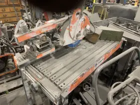 SRT100CE ACHILLI Granite Saw Motorized Bench Bridge