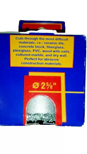 02915 ARTU USA Tungsten Carbide Gritted Holesaw Hole Saw #3 02915 ARTU USA Tungsten Carbide Gritted Holesaw Hole Saw #3