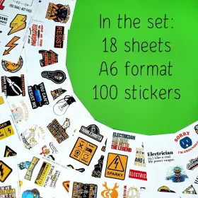 785571345469 BULBACRAFT Funny Electrician Stickers Hat #2