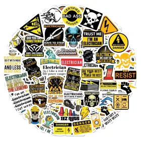 785571345469 BULBACRAFT Funny Electrician Stickers Hat