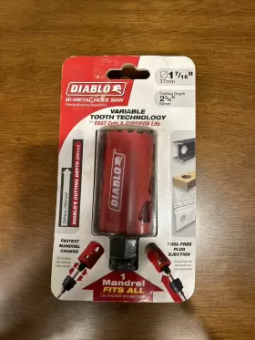 DHS1438 DIABLO Arbor Snap Lock High Performance Hole Saw