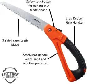 445025797758 EDWARD TOOLS Harden Folding Pruning Saw Handle #2