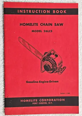 526LCS HOMELITE Chainsaw Instruction Book Manual Antique