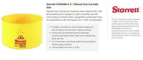 FCH0300-G STARRETT Hss Fastcut Holewaw #2 FCH0300-G STARRETT Hss Fastcut Holewaw #2