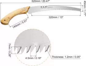 A22050900UX0396 UXCELL Pruning Straight Blade Saw Wood Handle #2 A22050900UX0396 UXCELL Pruning Straight Blade Saw Wood Handle #2