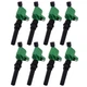 MAS Set of 8 Green Ignition Coils Pack Compatible with Ford F150 F250 