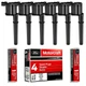 Motorcraft Set of 6 Spark Plugs SP493 AGSF32PM Platinum & MAS Ignition Coils ...