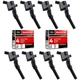 MAS Ignition Coils DG508 and Motorcraft OEM Spark Plugs SP413 Compatible with...