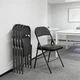 iPower 4-Pack Foldable Leather Patio Chairs, Black Cushioned Comfort