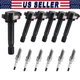 6X Ignition Coils + 6X Spark Plugs Kit for 2011-2017 Honda Odyssey UF-603 5C1681 6X Ignition Coils + 6X Spark Plugs Kit for 2011-2017 Honda Odyssey UF-603 5C1681
