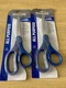 2 Westcott All Purpose 8 inch Straight Scissors Stainless Steel Blue 2 Pairs