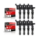 MAS Set of 8 Straight boot Ignition Coil Pack DG511& 8 Motorcraft Platinum Sp...
