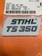 GENUINE STIHL TS350 NAME TAG MODEL PLATE BADGE 4201-967-1504 B16