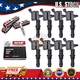 MAS High Performance 8 Ignition Coils DG511 & 8 Spark Plugs SP546 PZK14F FORD