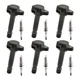 Pack of 6 Ignition Coils + Spark Plugs for 2011-2017 Honda Odyssey 30520-R70-A01 Pack of 6 Ignition Coils + Spark Plugs for 2011-2017 Honda Odyssey 30520-R70-A01