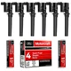 Motorcraft Set of 6 Spark Plugs SP493 AGSF32PM Platinum & MAS Ignition Coils... 