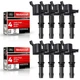 MAS Set of 8 Straight boot Ignition Coil Pack DG511& 8 Motorcraft Platinum Sp...