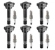 Krimocy UF603 Ignition Coil Iridium Spark Plug Set 6pc Honda Acura 2008-2017 Krimocy UF603 Ignition Coil Iridium Spark Plug Set 6pc Honda Acura 2008-2017
