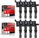 MAS Set of 8 Straight boot Ignition Coil Pack DG511& 8 Motorcraft Platinum... 