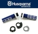 New Genuine Factory Husqvarna Lock On Grips Set Blue/White w/ Closed Ends #N272 New Genuine Factory Husqvarna Lock On Grips Set Blue/White w/ Closed Ends #N272