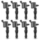 MAS Set of 8 Straight Boot Ignition Coils Pack Compatible with Ford F150 F250...
