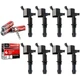 MAS Set of 8 Ignition Coils Pack Straight Boot & DQ50101Dx8_SP515x8 
