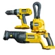 Lot of 3 DeWalt DC385 18V Saw DW987 Drill DW919 Flashlight Ships Free