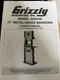 Grizzly Owners Manual for G0640X Wood or Metal Bandsaw -Fast Ship