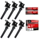 MAS Set of 6 Ignition Coil DG500 & 6 Motorcraft Platinum Spark Plugs AGSF32PM...