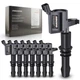 Micro Set of 8 Straight Boot Ignition Coil Pack Compatible with Ford Lincoln ...