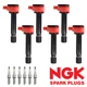 6 Ignition Coil & 6 NGK Platinum Spark Plug for Honda Accord Odyssey 3.5L UF603 6 Ignition Coil & 6 NGK Platinum Spark Plug for Honda Accord Odyssey 3.5L UF603