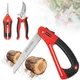 EZUVITA 3PC Gardening Folding Saw with Pruner and Shears Set, 7 inch Hand Red EZUVITA 3PC Gardening Folding Saw with Pruner and Shears Set, 7 inch Hand Red