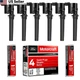 MAS Set of 6 Ignition Coils Pack & Motorcraft Spark Plugs SP493 AGSF32PM... 