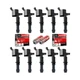 MAS Set of 10 Straight Boot Ignition Coil Pack DG511 & Platinum Spark Plug SP...