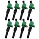 MAS Set of 8 Green Ignition Coils Pack Compatible with Ford F150 F250 E350 Cr...