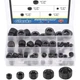 Glarks 60Pcs Carbon Steel 1/8'' 1/4'' 3/8'' 1/2'' 3/4'' 1/8''-3/4''NPT, Black